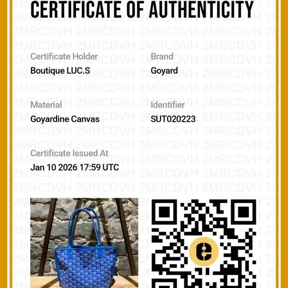 Goyard Blue Goyardine Mini Anjou Shoulder Bag - Picture 16 of 16